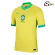 Brasil Camisola Qualidade Premium Home 2024 Versão Jogador Amarelo