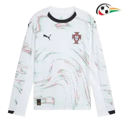 Camiseta Portugal Qualidade Premium Away 2025 ML Branco