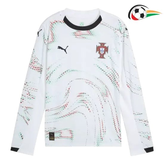 Camiseta Portugal Qualidade Premium Away 2025 ML Branco Camiseta Portugal Qualidade Premium Away 2025 ML Branco