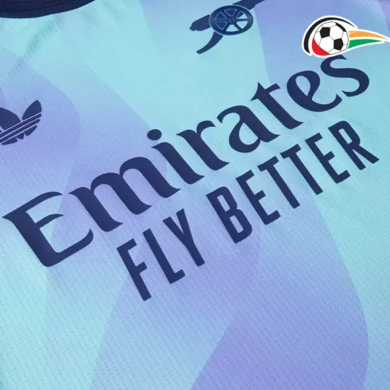 Arsenal Equipacione Futebol Thrid Terceiro Kit 2024/25 Versão Jogador Azul Arsenal Equipacione Futebol Thrid Terceiro Kit 2024/25 Versão Jogador Azul