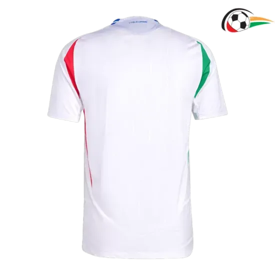 Camiseta Italia Replicas Away 2024 Versão Jogador Branco Camiseta Italia Replicas Away 2024 Versão Jogador Branco