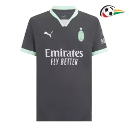 AC Milan Camisa Futebol Alternativa Terceiro Kit 2024/25 Versão Jogador Preto
