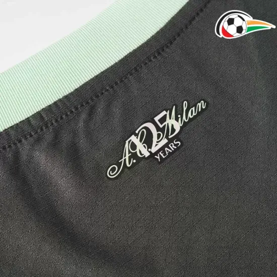 AC Milan Camisa Futebol Alternativa Terceiro Kit 2024/25 Versão Jogador Preto AC Milan Camisa Futebol Alternativa Terceiro Kit 2024/25 Versão Jogador Preto
