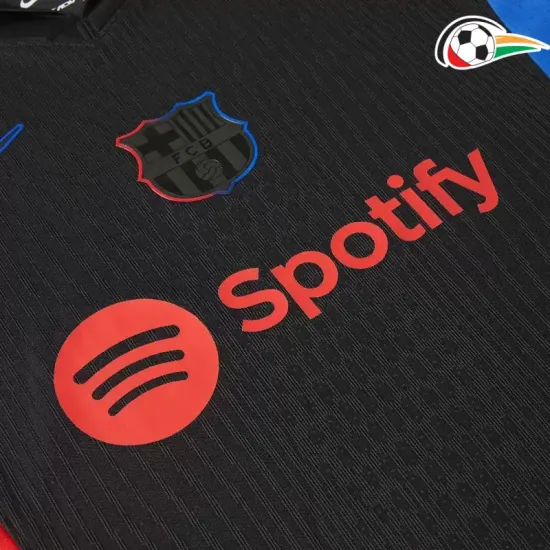 Camisa Barcelona Qualidade AAA Visitante Segundo Kit 2024/25 Versão Jogador Preto Camisa Barcelona Qualidade AAA Visitante Segundo Kit 2024/25 Versão Jogador Preto