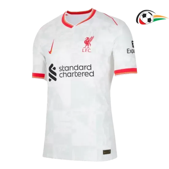 Liverpool Equipacione Baratas Thrid Terceiro Kit 2024/25 Versão Jogador Branco Liverpool Equipacione Baratas Thrid Terceiro Kit 2024/25 Versão Jogador Branco