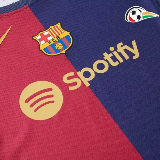 Camisa Barcelona Futebol Local 2024/25 Infantil Vermelho/Azul Camisa Barcelona Futebol Local 2024/25 Infantil Vermelho/Azul