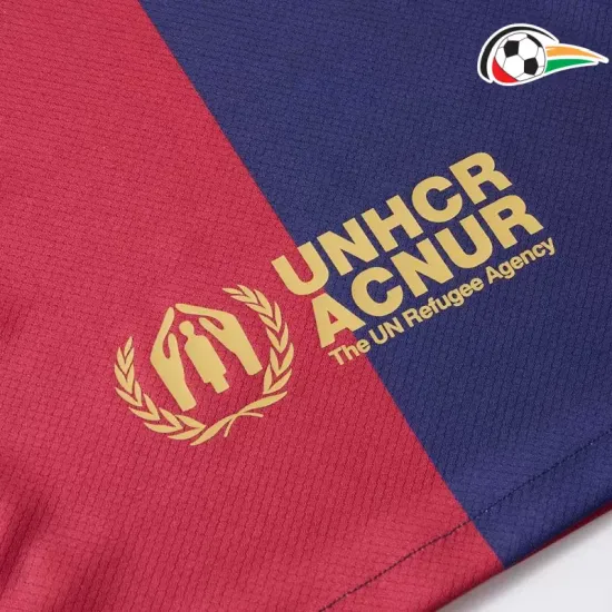 Camisa Barcelona Futebol Local 2024/25 Infantil Vermelho/Azul Camisa Barcelona Futebol Local 2024/25 Infantil Vermelho/Azul
