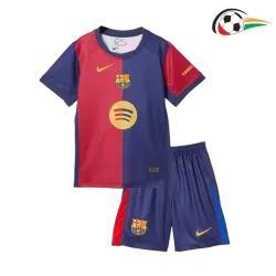 Camiseta Barcelona Replicas Primeiro Kit 2024/25 Niños Vermelho/Azul