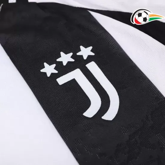 Juventus Camisa Futebol Local 2024/25 Jogador Preto/Branco Juventus Camisa Futebol Local 2024/25 Jogador Preto/Branco