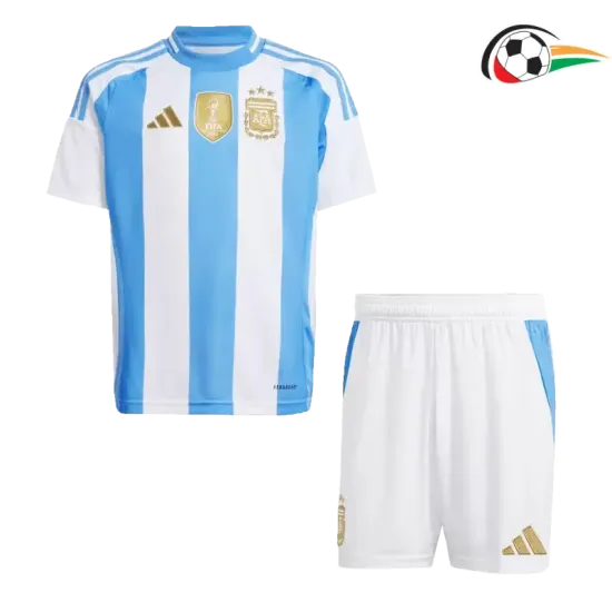 Camisola Argentina Replicas Local 2024 (Camisola + Calções) Azul/Branco Camisola Argentina Replicas Local 2024 (Camisola + Calções) Azul/Branco