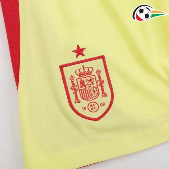 Camisola España Qualidade TAILANDESA Away Segundo Kit 2024 Infantil Amarelo Camisola España Qualidade TAILANDESA Away Segundo Kit 2024 Infantil Amarelo