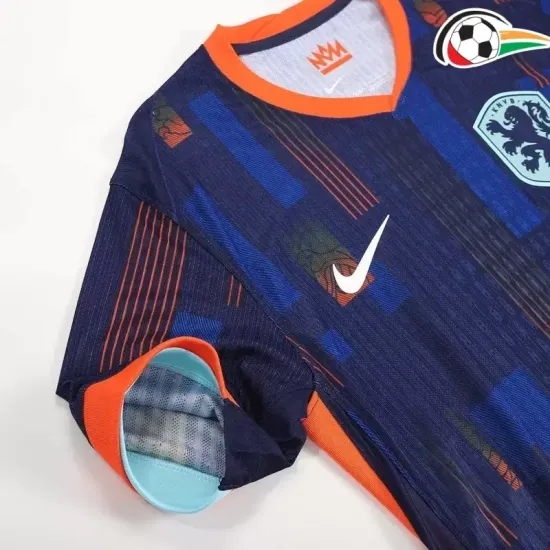 Holanda Equipacione Futebol Visitante 2024 Jogador Azul Holanda Equipacione Futebol Visitante 2024 Jogador Azul