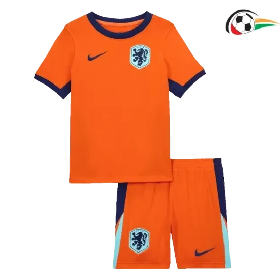 Camiseta Holanda Qualidade TAILANDESA Home 2024 Infantil Laranja