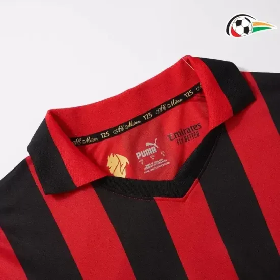 Camisola AC Milan Qualidade TAILANDESA 125 Edição De Aniversário 2024 ML Vermelho/Preto Camisola AC Milan Qualidade TAILANDESA 125 Edição De Aniversário 2024 ML Vermelho/Preto