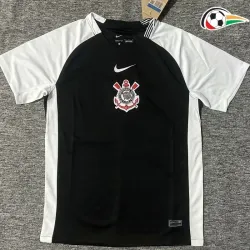 Camisola Corinthians Qualidade Premium Segundo Kit 2025/26 Preto/Branco