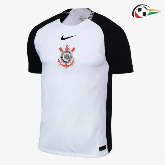 Camisa Corinthians Futebol Home 2025/26 Branco/Preto Camisa Corinthians Futebol Home 2025/26 Branco/Preto