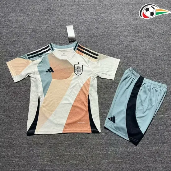España Camisa Qualidade AAA Away Segundo Kit O EURO Feminino 2025 Niños Branco/Azul España Camisa Qualidade AAA Away Segundo Kit O EURO Feminino 2025 Niños Branco/Azul