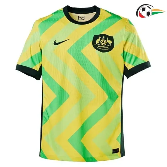 Australia Camisa Futebol Local Primeiro Kit 2025 Amarelo/Verde Australia Camisa Futebol Local Primeiro Kit 2025 Amarelo/Verde