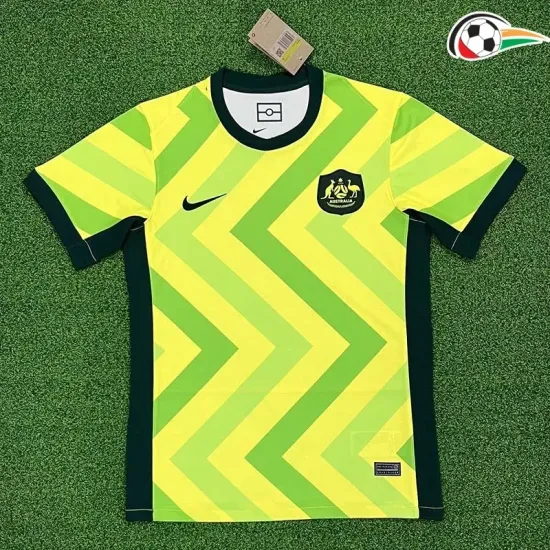 Australia Camisa Futebol Local Primeiro Kit 2025 Amarelo/Verde Australia Camisa Futebol Local Primeiro Kit 2025 Amarelo/Verde