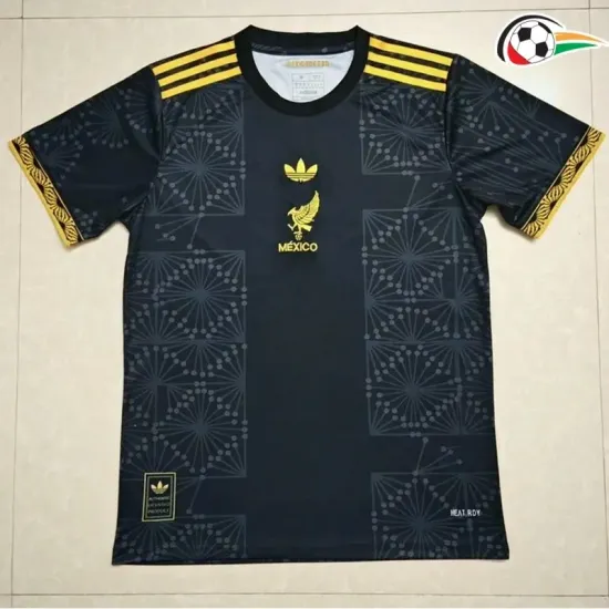 Equipacione México Qualidade AAA Terceiro Kit 2025 Preto Equipacione México Qualidade AAA Terceiro Kit 2025 Preto