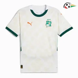 Camisa Costa de Marfl Futebol Segundo Kit 2025 Branco