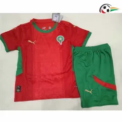 Marruecos Camisola Replicas Primeiro Kit 2025 Infantil Vermelho/Verde