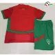 Marruecos Camisola Replicas Primeiro Kit 2025 Infantil Vermelho/Verde Marruecos Camisola Replicas Primeiro Kit 2025 Infantil Vermelho/Verde