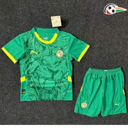 Senegal Camisa Baratas Visitante 2025 (Camisola + Calções) Verde/Amarelo
