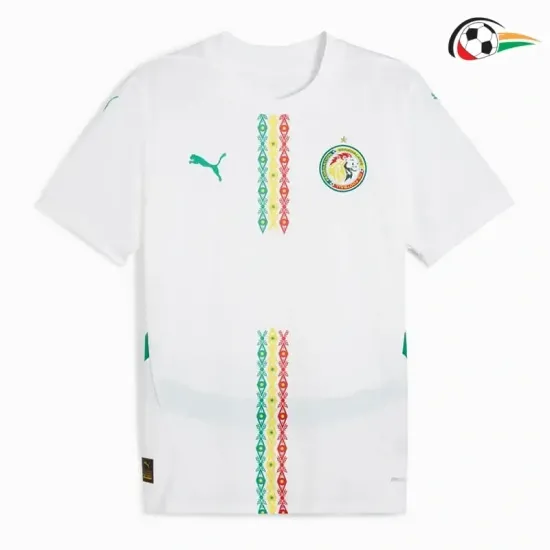 Camiseta Senegal Replicas Home Primeiro Kit 2025 Branco Camiseta Senegal Replicas Home Primeiro Kit 2025 Branco