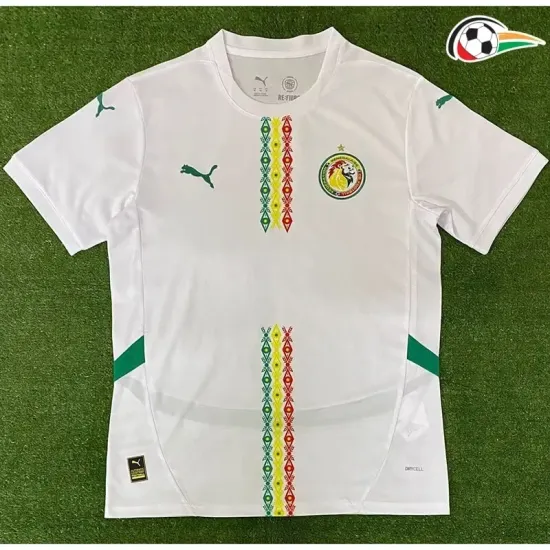 Camiseta Senegal Replicas Home Primeiro Kit 2025 Branco Camiseta Senegal Replicas Home Primeiro Kit 2025 Branco