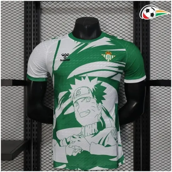 Camisola Real Betis Replicas 2025/26 Naruto Edição Limitada Versão Jogador Verde/Branco Camisola Real Betis Replicas 2025/26 Naruto Edição Limitada Versão Jogador Verde/Branco