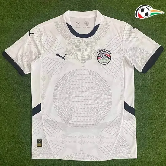 Egipto Camisola Qualidade TAILANDESA Visitante Segundo Kit 2025 Branco