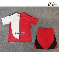 River Plate Equipacione Futebol Alternativa 2025/26 Infantil Vermelho/Branco