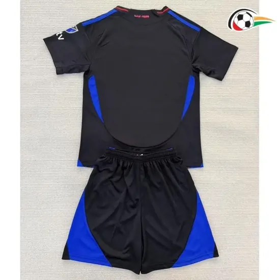 Camisola San Jose Earthquakes Qualidade TAILANDESA Local Primeiro Kit 2025/26 Infantil Azul/Preto