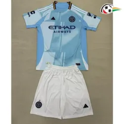 New York City Camisa Futebol Home Primeiro Kit 2025/26 Niños Azul/Branco