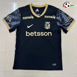 Camiseta Atlético Nacional Replicas Visitante Segundo Kit 2025/26 Preto
