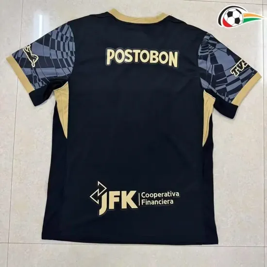 Camiseta Atlético Nacional Replicas Visitante Segundo Kit 2025/26 Preto