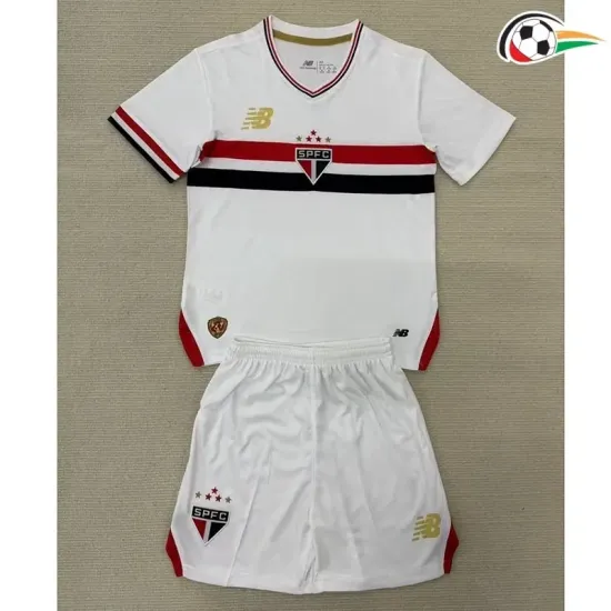 São Paulo Equipacione Qualidade AAA Primeiro Kit 2025/26 (Camisola + Calções) Branco São Paulo Equipacione Qualidade AAA Primeiro Kit 2025/26 (Camisola + Calções) Branco
