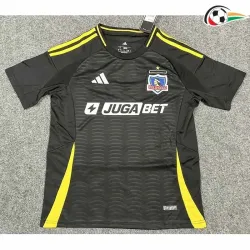 Camisola Colo-Colo Qualidade TAILANDESA Visitante Segundo Kit 2025/26 Preto/Amarelo