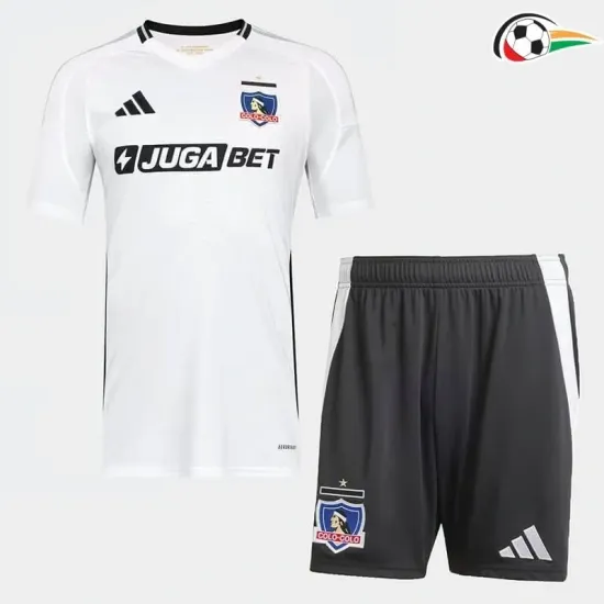 Colo-Colo Camisa Futebol Home Primeiro Kit 2025/26 (Camisola + Calções) Branco/Preto Colo-Colo Camisa Futebol Home Primeiro Kit 2025/26 (Camisola + Calções) Branco/Preto