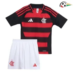 Flamengo Camisola Qualidade Premium Local 2025/26 Niños Preto/Vermelho
