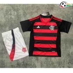 Flamengo Camisola Qualidade Premium Local 2025/26 Niños Preto/Vermelho
