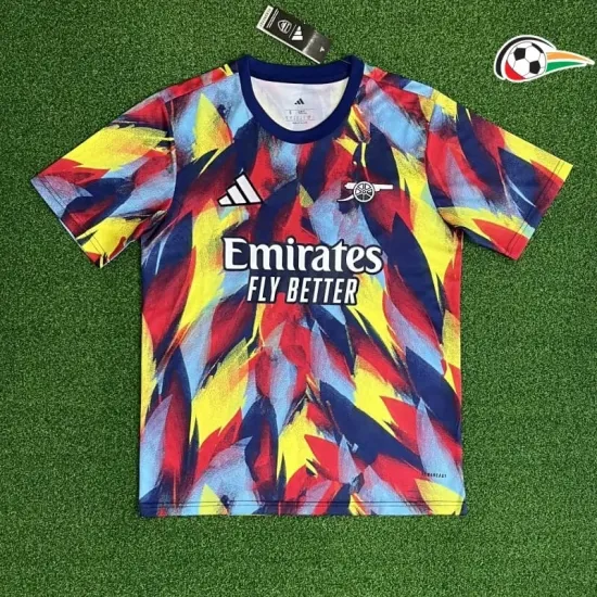 Camisa Arsenal Futebol 2025/26 Pré-Corrida Colorido Camisa Arsenal Futebol 2025/26 Pré-Corrida Colorido