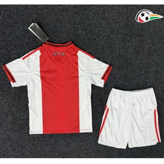 Camisola Ajax Qualidade Premium Local 2025/26 Niños Vermelho/Branco Camisola Ajax Qualidade Premium Local 2025/26 Niños Vermelho/Branco