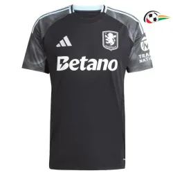 Aston Villa Camiseta Qualidade Premium Segundo Kit 2025/26 Preto