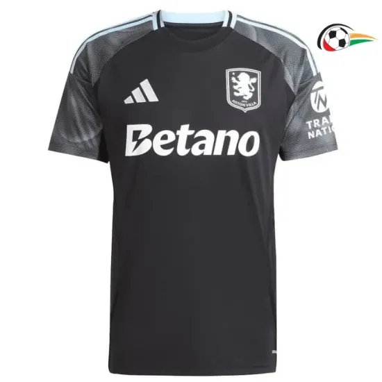 Aston Villa Camiseta Qualidade Premium Segundo Kit 2025/26 Preto