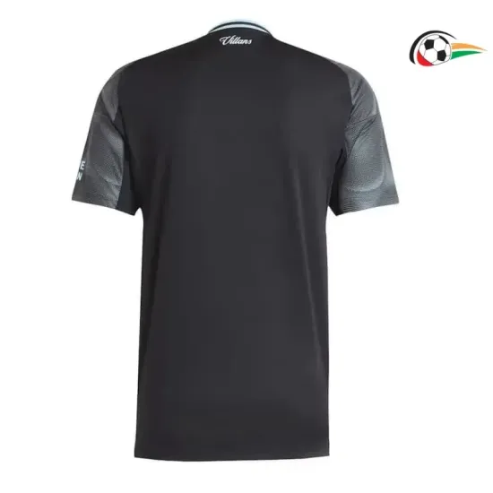 Aston Villa Camiseta Qualidade Premium Segundo Kit 2025/26 Preto