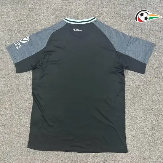 Aston Villa Camiseta Qualidade Premium Segundo Kit 2025/26 Preto
