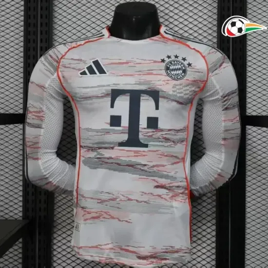 Camisola Bayern Múnich Qualidade TAILANDESA Away Segundo Kit 2025/26 Jogador ML Colorido Camisola Bayern Múnich Qualidade TAILANDESA Away Segundo Kit 2025/26 Jogador ML Colorido