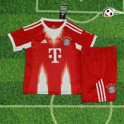 Equipacione Bayern Múnich Futebol Home 2025/26 Niños Vermelho/Branco